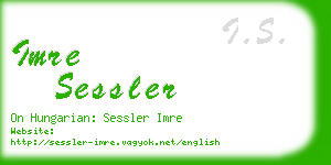 imre sessler business card